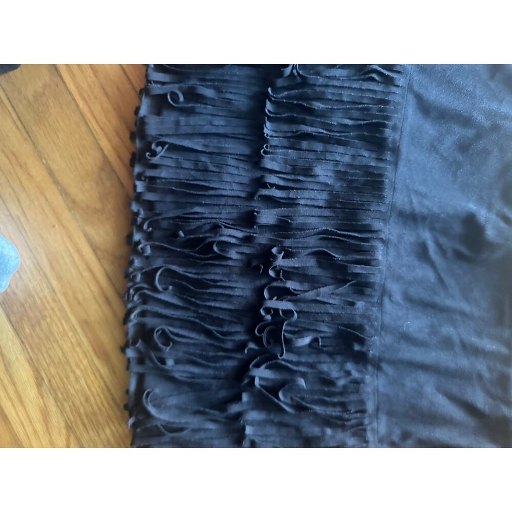Hollister Fringe Mini Skirt Women’s Faux Suede Western Boho Brown Size M - Picture 2 of 6